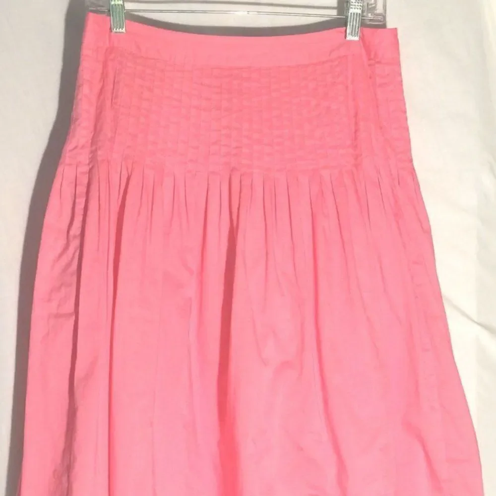 J. Crew Pleated Waist Cotton Skirt sz 0 Petite